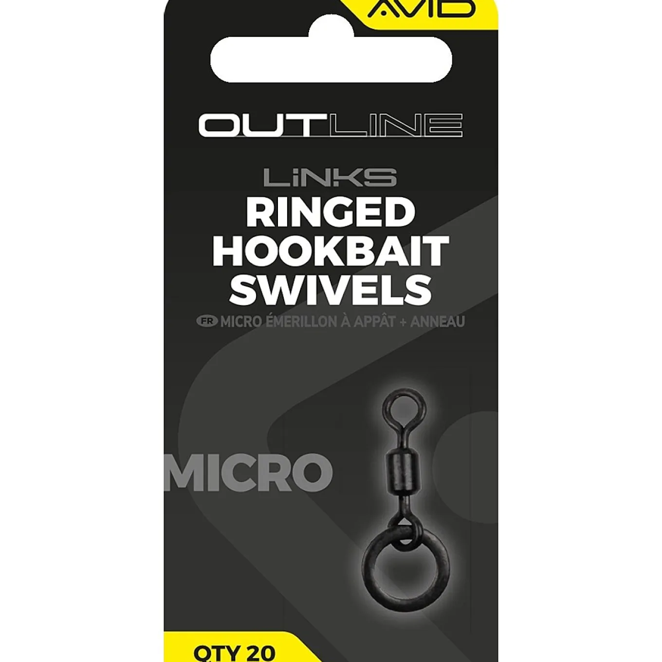 Avid Outline Mirco Ringed Hookbait Swivel #19