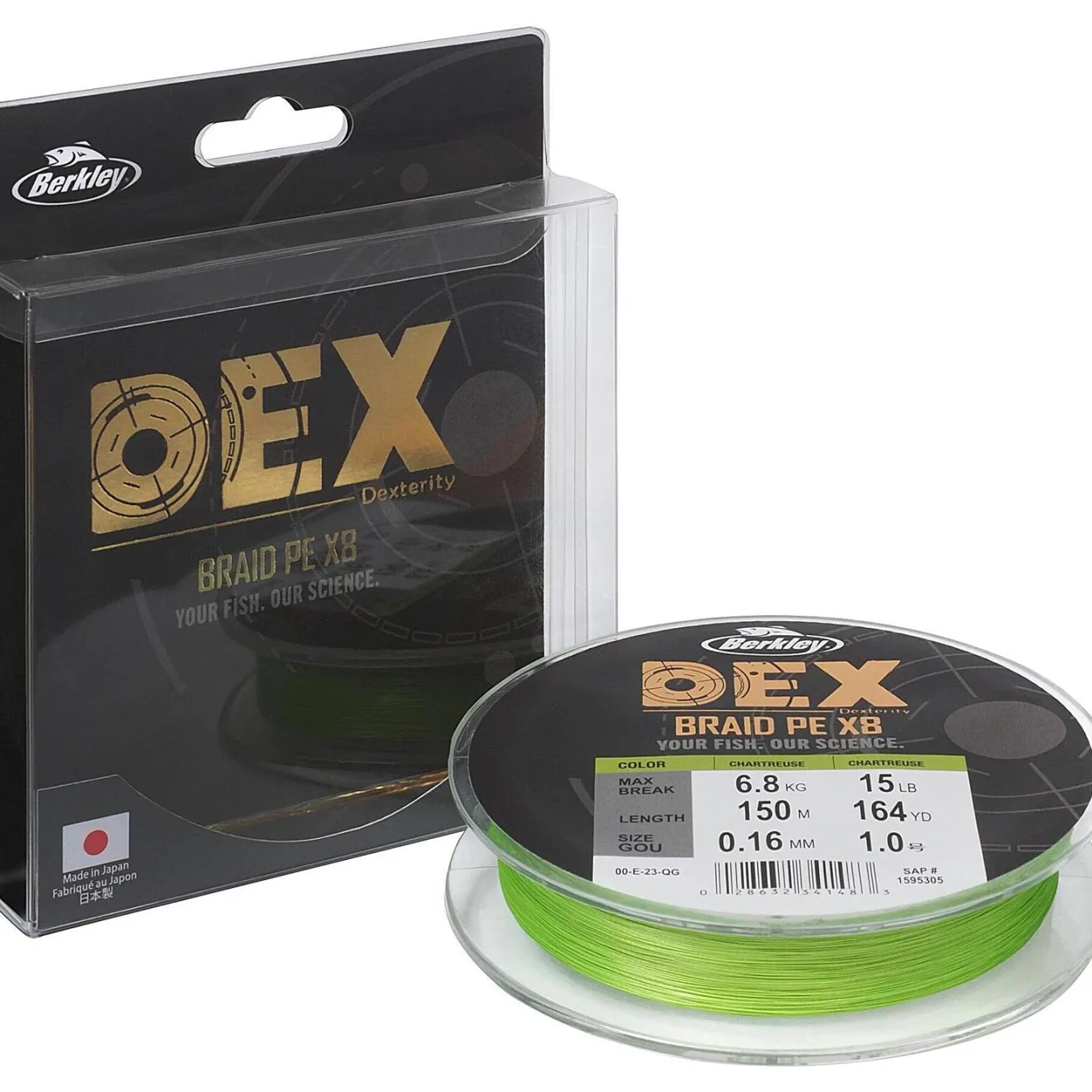 Berkley DEX Braid x8 Chartreuse