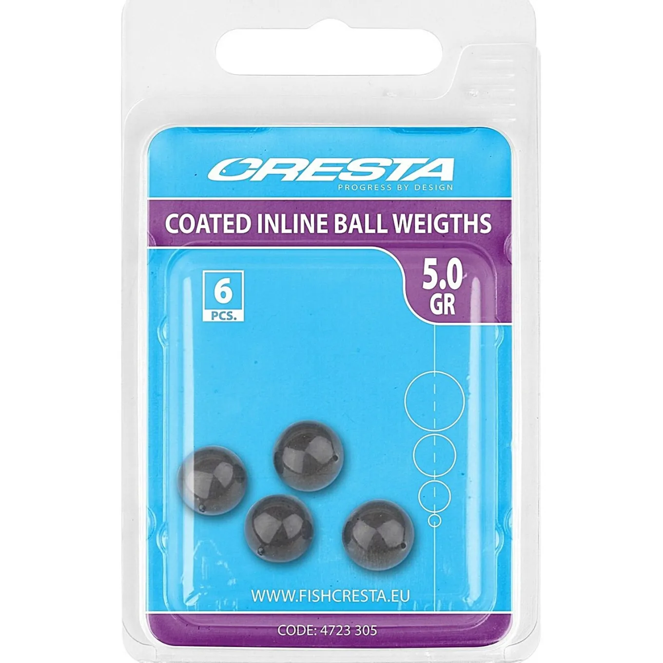 Cresta Coated Inline Ball Weights