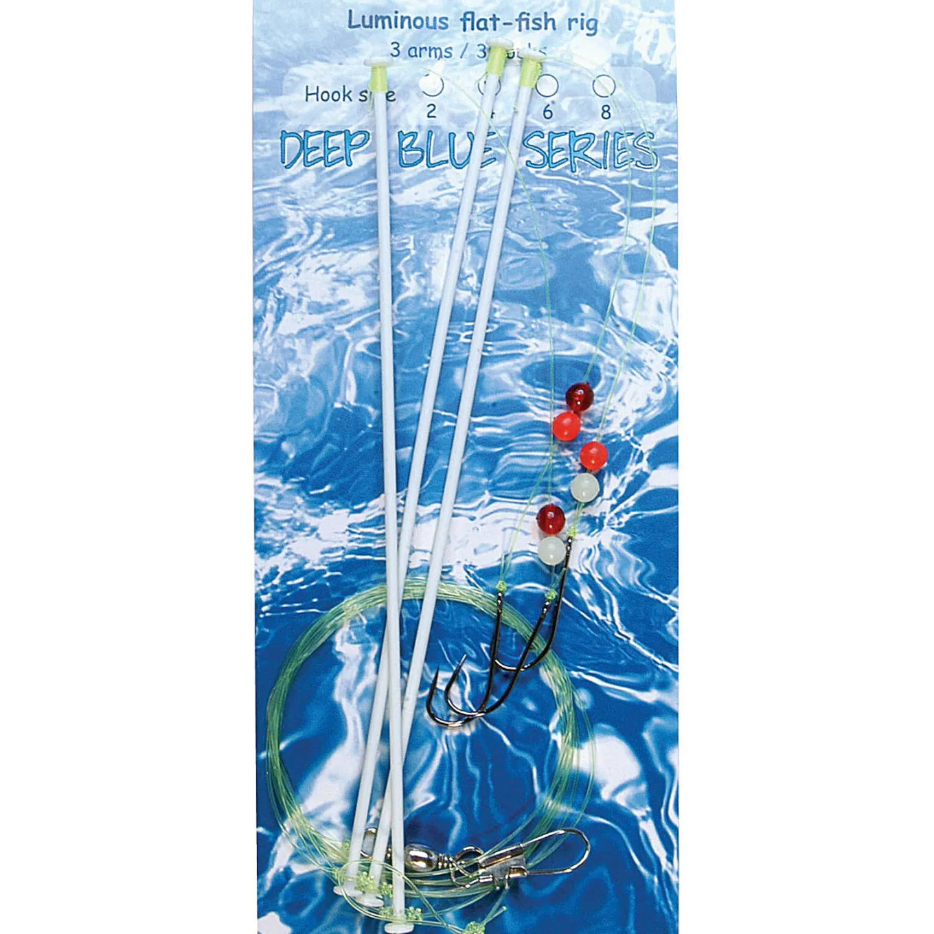Deep Blue Flat Sea Rig 3-Arm Luminous 3-Haaks