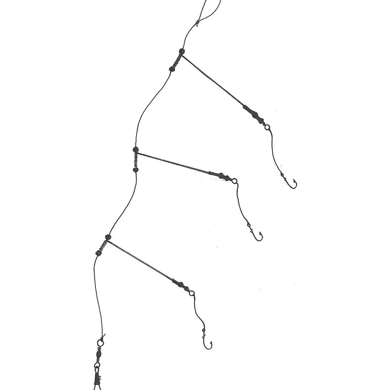 Deep Blue Flat Sea Rig 3-Arm Metaal 3-Haaks H8