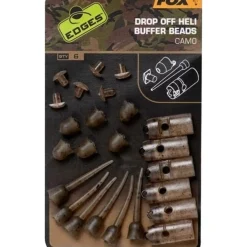 Fox Edges Camo Drop Off Heli Buffer Bead Kit x 6 Groen