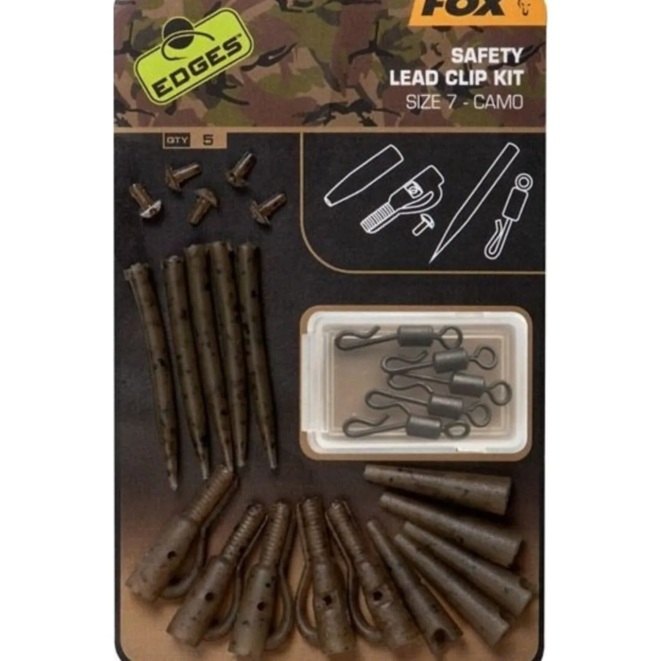 Fox Edges Camo Lead Cip Kit Size 7 x 5