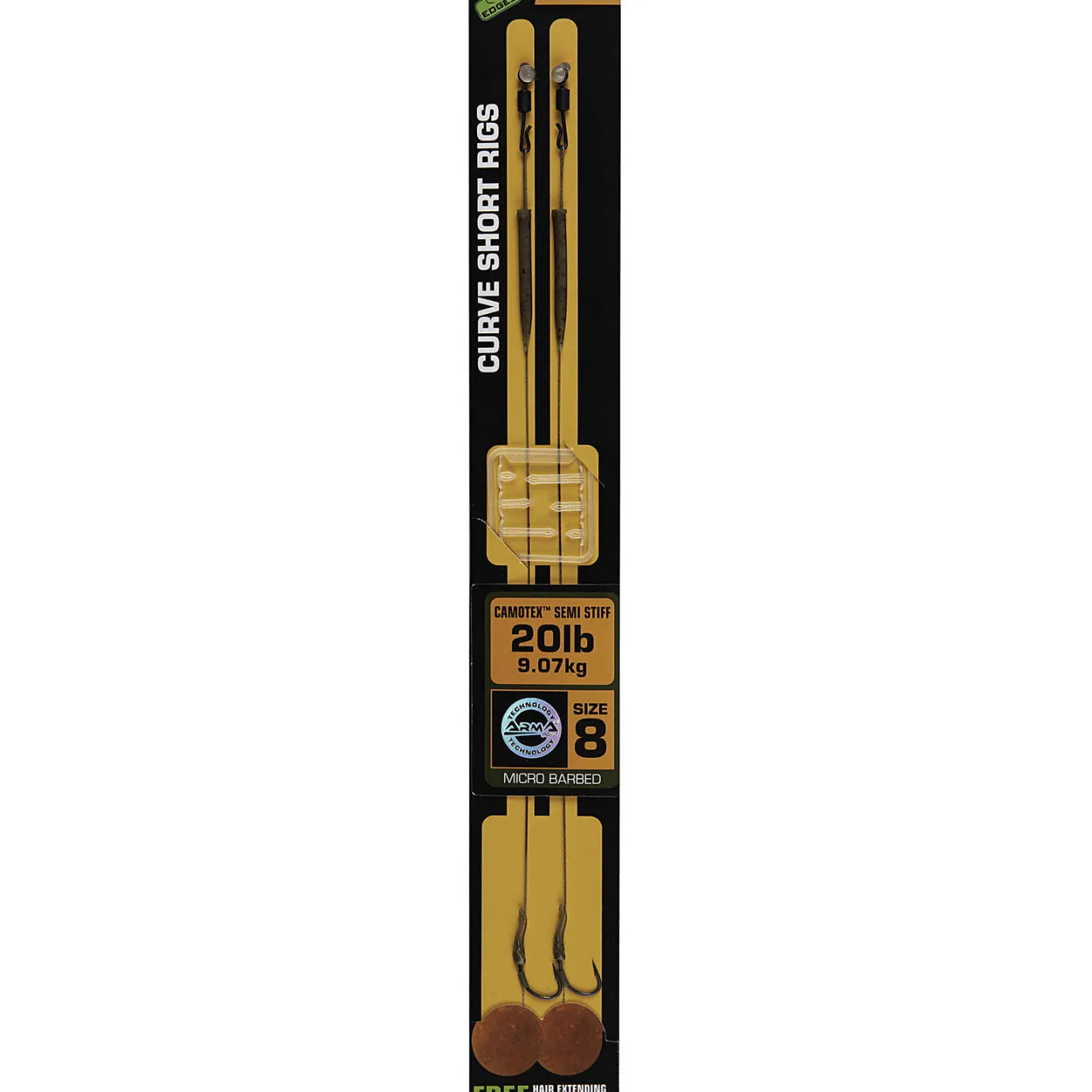 Fox Edges Curve Short 8 - 20lb Camotex Semi Stiff x 2