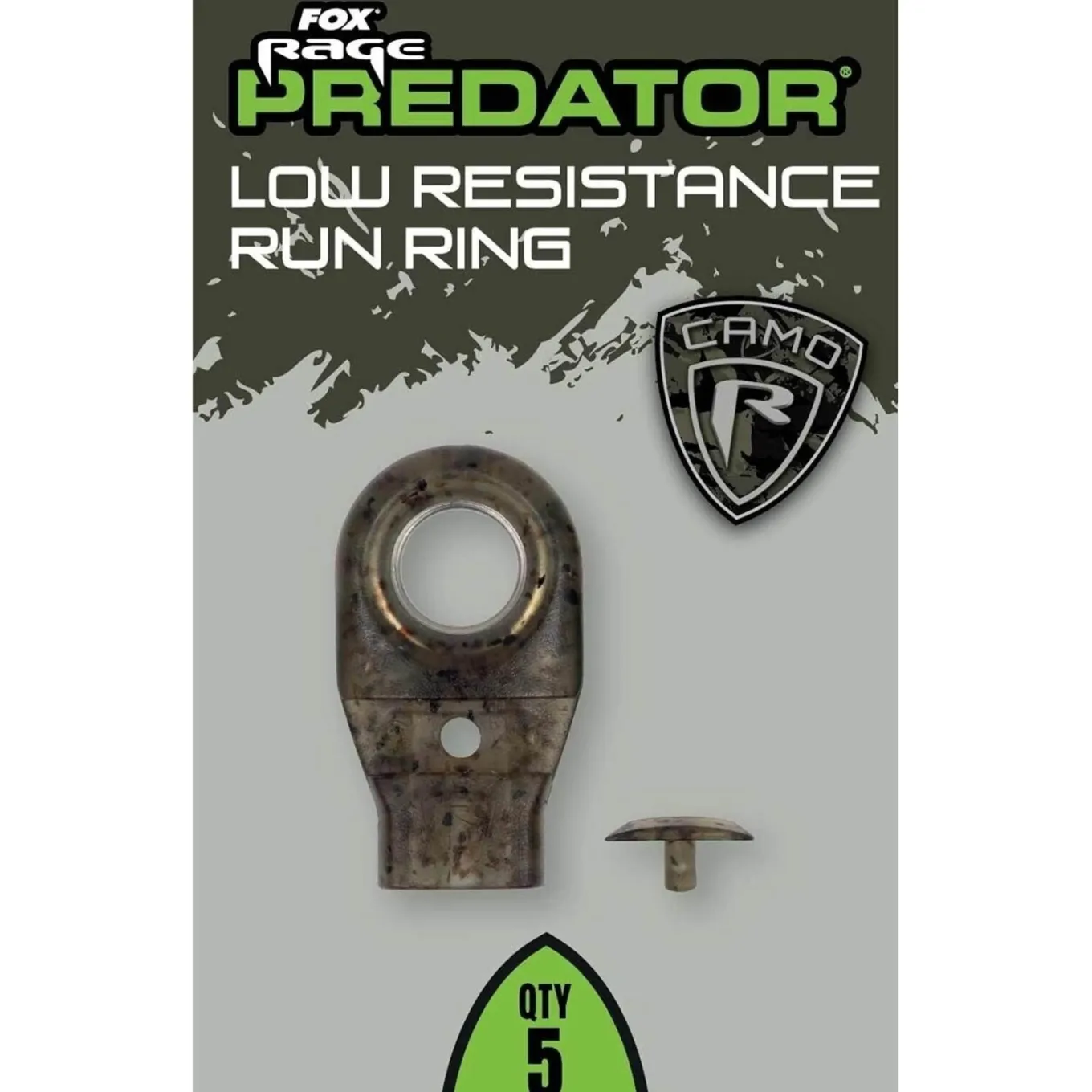 Fox Rage Predator Camo Low Resistance Run Ring 5pcs