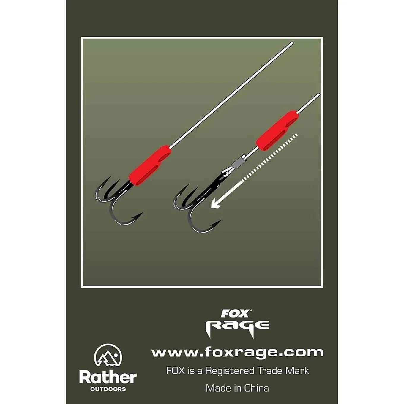 Fox Rage Predator Red Treble Hook Sleeves