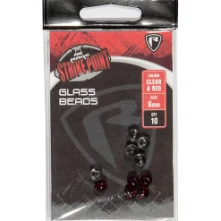 Fox Rage Rage Strike Point 6mm Clear and Red Glass Beads