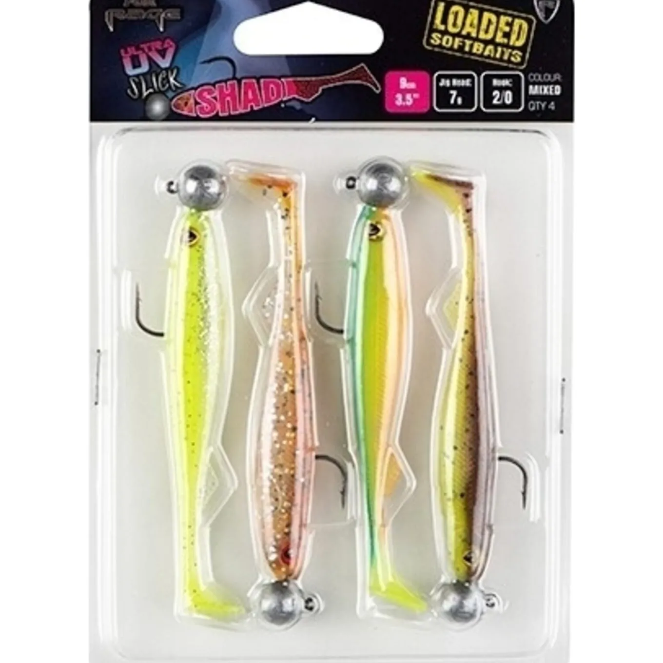 Fox Rage Slick Shad Mixed Colours UV