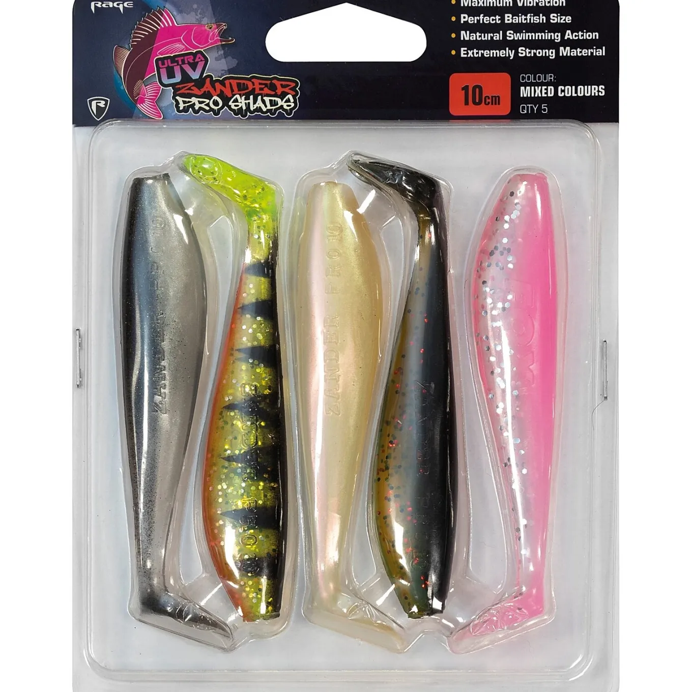 Fox Rage Zander Pro Shad UV Mixed Colours