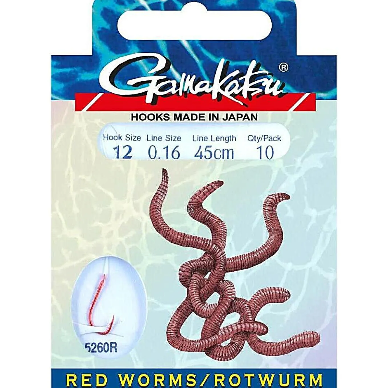 Gamakatsu BKS LS-5260R Hakenboekje Worm