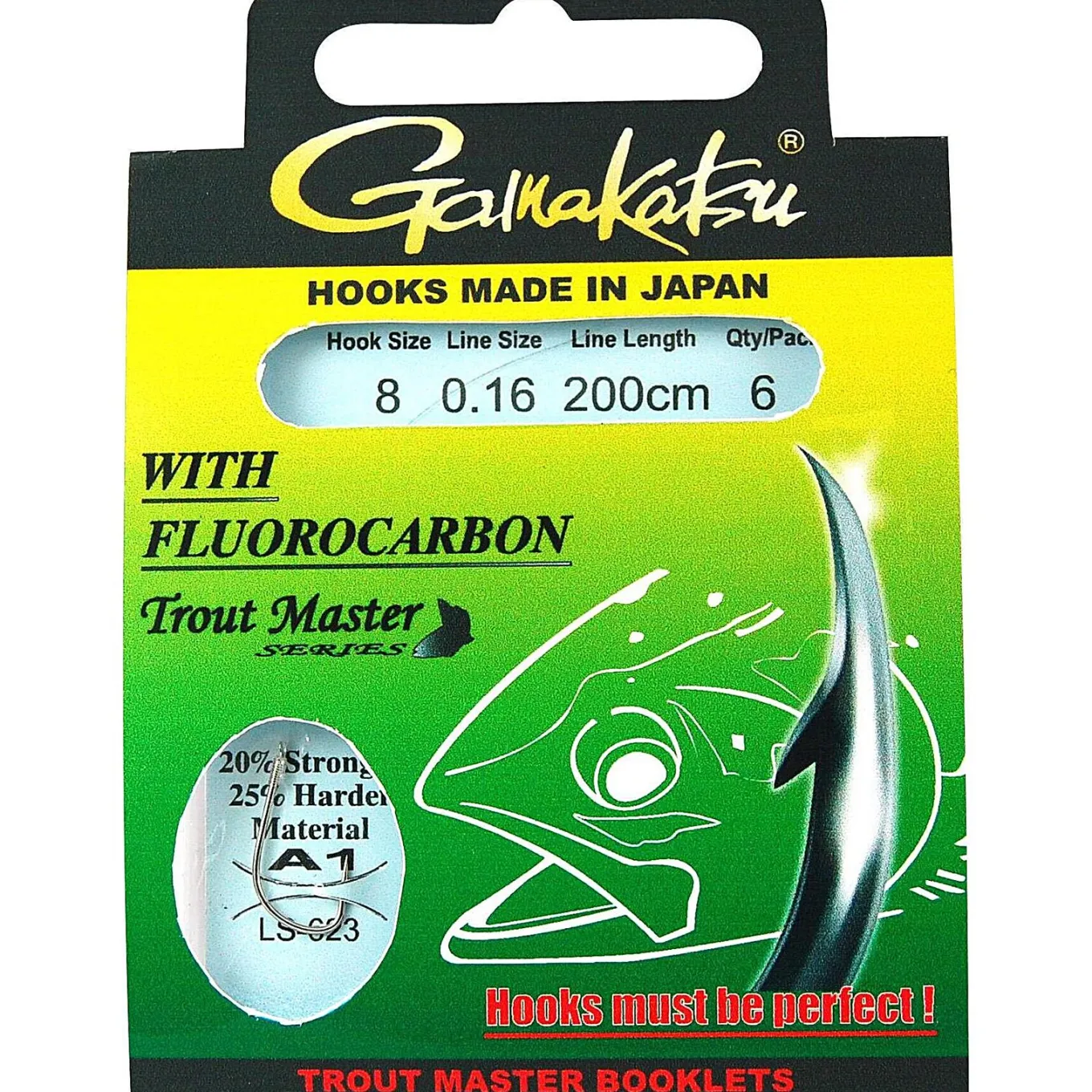Gamakatsu TM LS-623N FC Forel Onderlijn 200cm H6 0.18mm