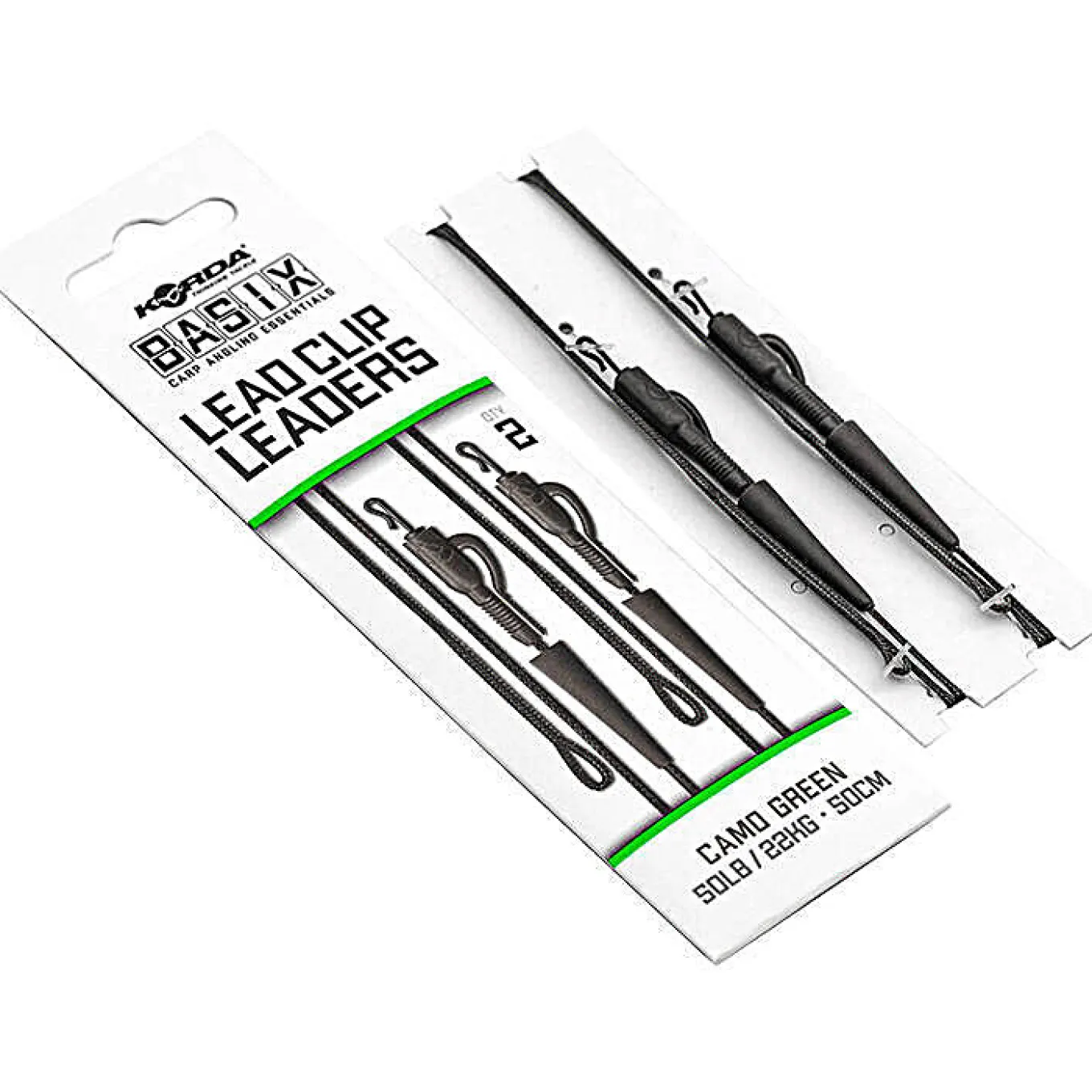 Korda Basix Lead Clip Leaders 50lb 50cm