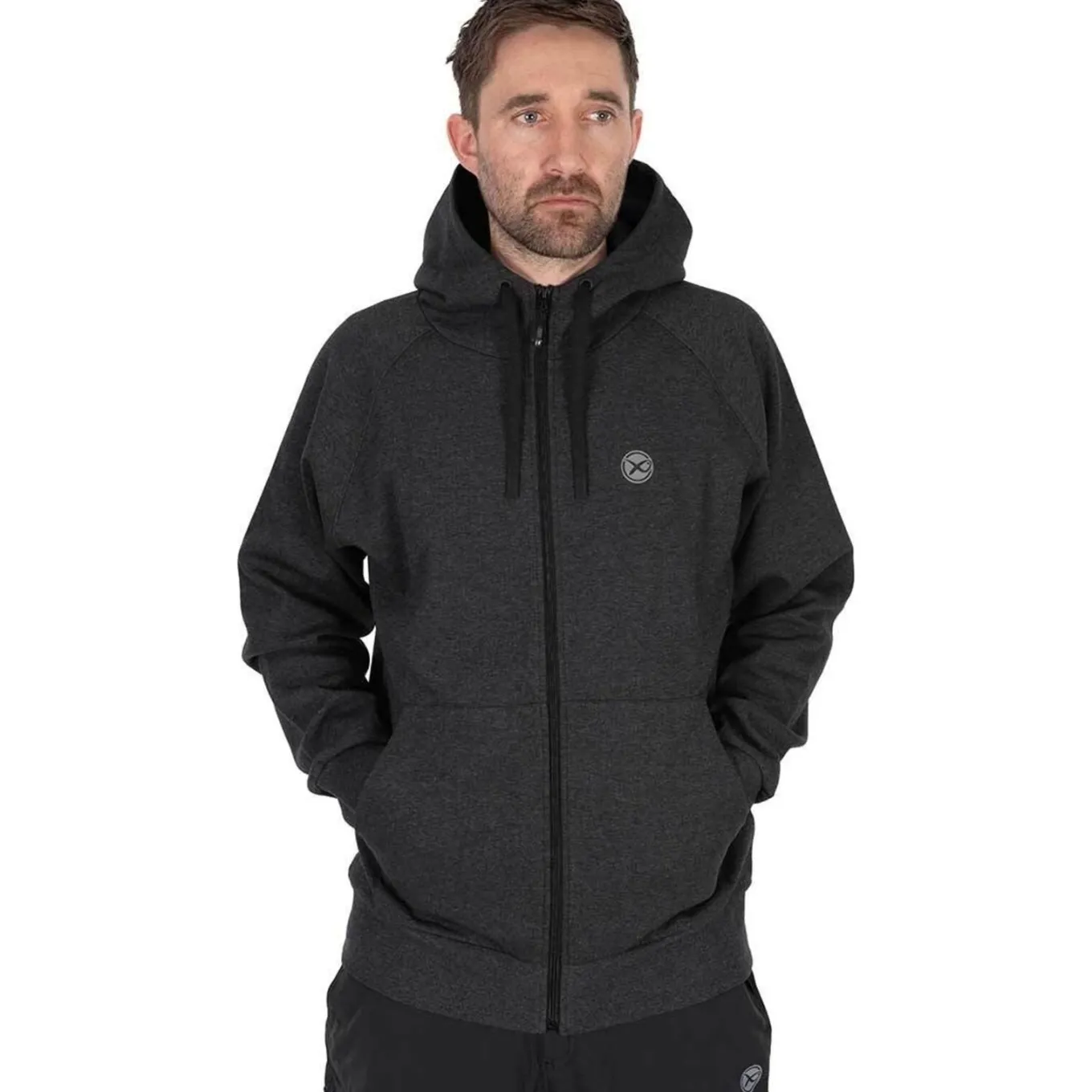 Matrix Charcoal Marl Zip Hoody