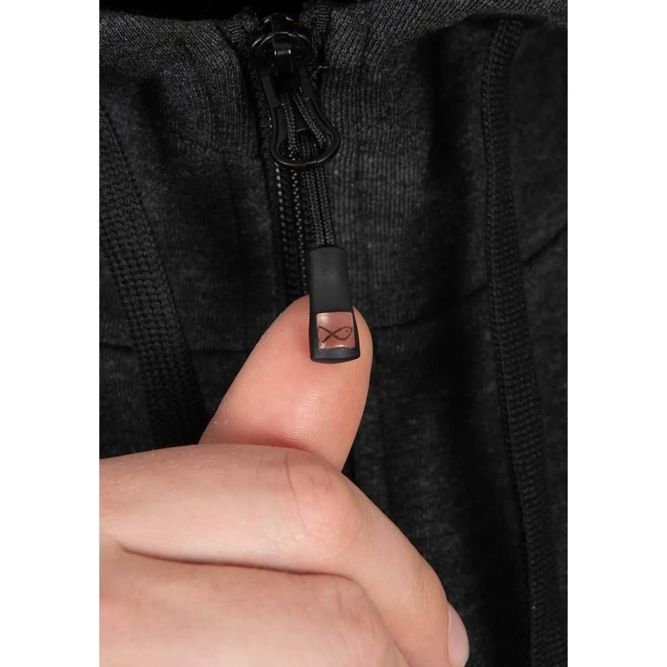Matrix Charcoal Marl Zip Hoody