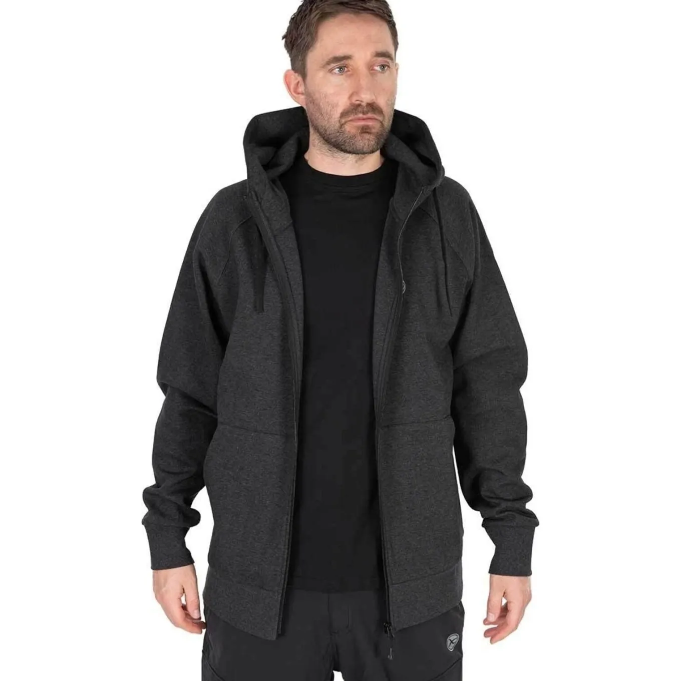 Matrix Charcoal Marl Zip Hoody