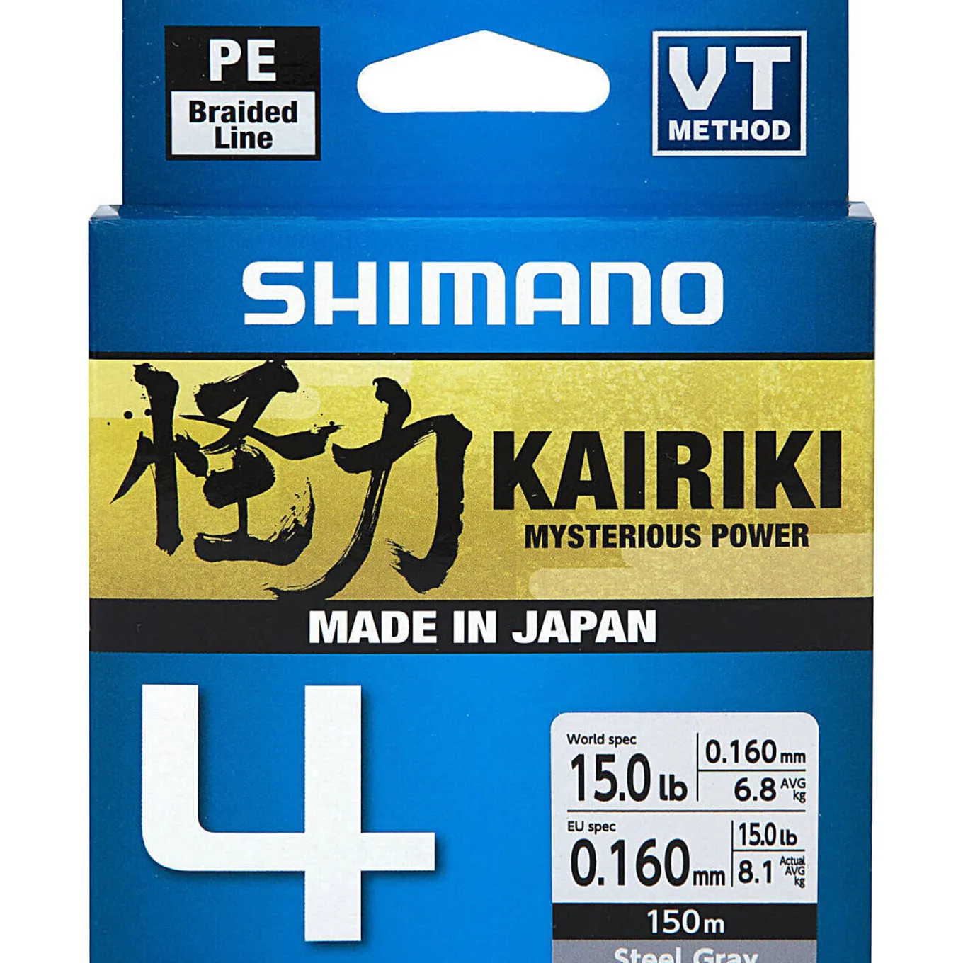 Shimano Kairiki 4 Steel Gray 300m 0.19mm