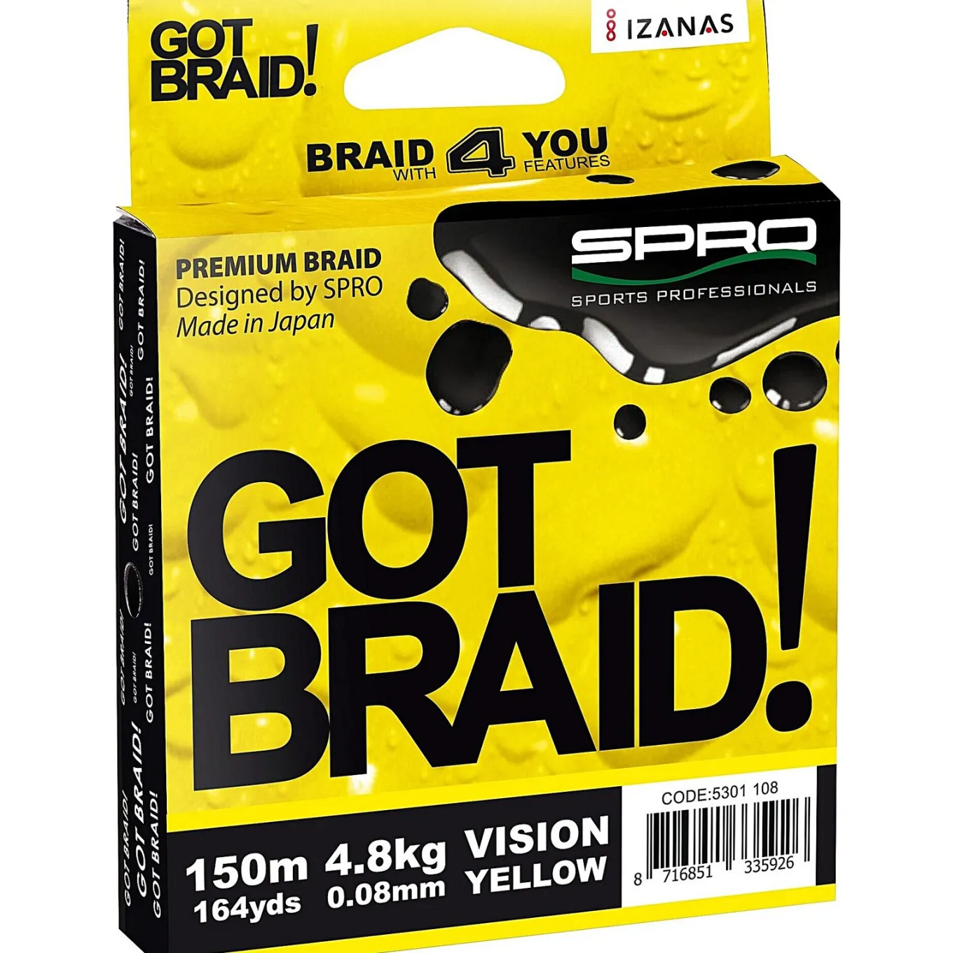 Spro Got Braid Yellow