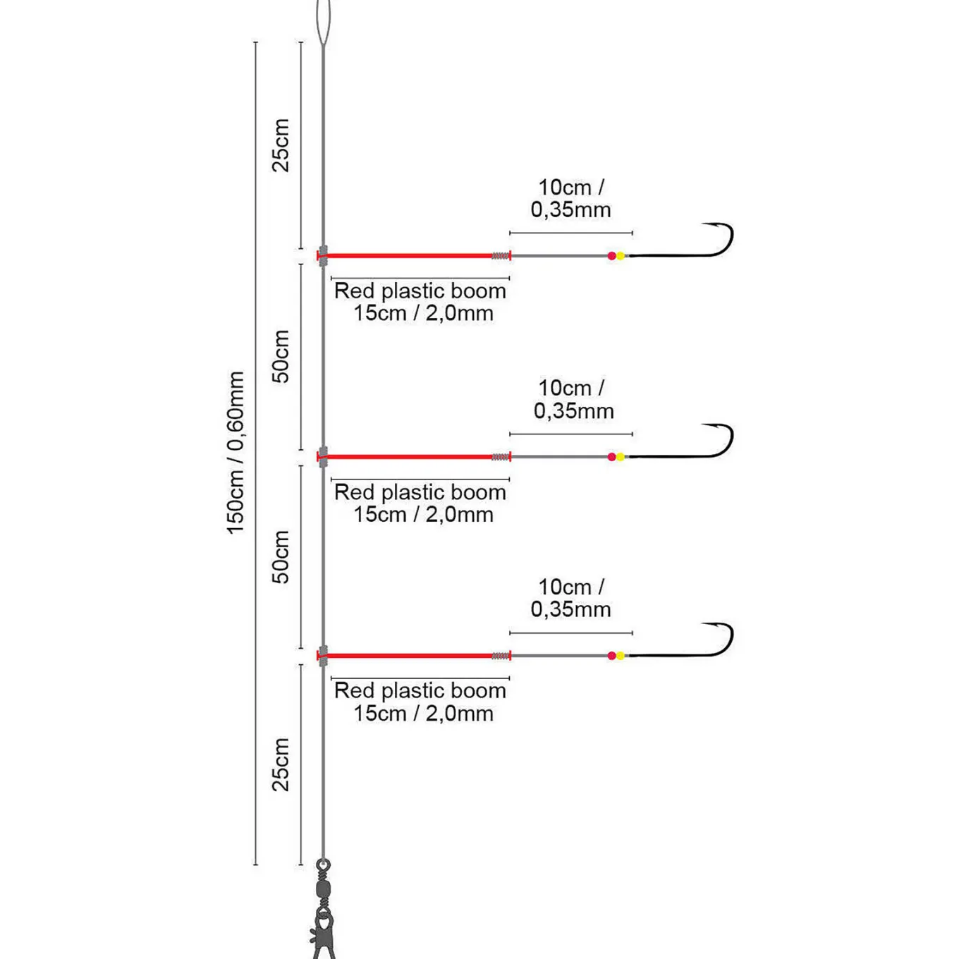 Spro Saltwater Salt Rig #27 Plastic Boom#2