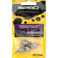 Spro Stainless Steel Tear Dropshot Sinkers