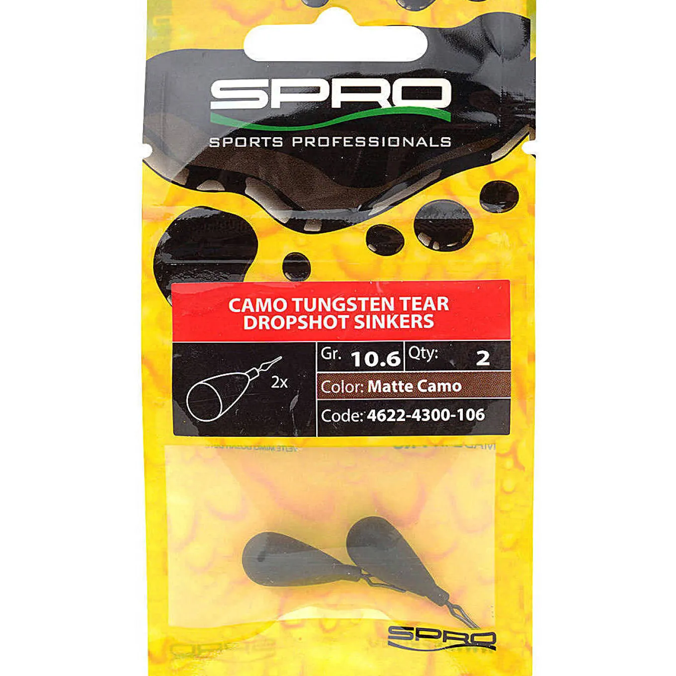 Spro Tungsten Camo Tear Drop Weights
